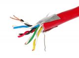 Комуникационен кабел за контрол на данни, пожарен, 5x2x0.8mm2, мед, червен, екраниран, JY (L) Y