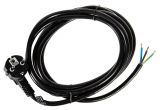Захранващ кабел 3х1.5mm2, 3m, шуко, Г-образен, черен