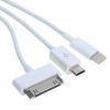 Adapter cable USB 2.0 to 1 x iPhone 4, 1 x iPhone 5, 1 x micro USB - 2