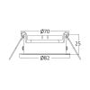 Арматура за вграждане, MITTO-AR, BH03-02010, GU10 кръгла, бяла 1x35W - 4