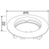 Recessed fitting, MITTO-R, round, for halogen and LED bulb, white mat, GU5.3 / GU10, BH03-02060 - 3