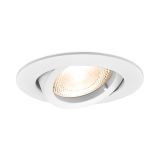 Арматура за вграждане, MITTO-AR, кръгла, за халогенни и LED луни, бял мат, GU5.3/GU10, BH03-02010, подвижна