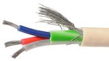 Комуникационен кабел за контрол на данни, звукови системи, 3x0.75mm2, помеднен алуминий (CCA), бял, екраниран, ТЧП-К