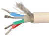 Комуникационен кабел за контрол на данни, звукови системи, 4x0.5mm2, помеднен алуминий (CCA), бял, екраниран, ТЧП-К
