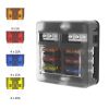 Car fuse holder with cover, 6 sockets, LED indication - 1