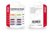 Автомобилен предпазител, цилиндричен, ф6x25mm, 5~25А, 12VDC, комплект, 10 бр., Amio
