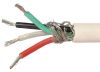 Комуникационен кабел за контрол на данни, звукови системи, 4x0.75mm2, помеднен алуминий (CCA), бял, екраниран, ТЧП-К
