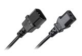 Power cable extension, 3x0.75mm2, 3m, black, KPO2770-3