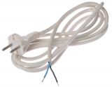 Power cable, 2x0.75 mm2, 2m white - Vikiwat Power cable, 2x0.75 mm2, 2m white