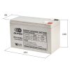 Тягов акумулатор 12V 9Ah, OT9-12(GEL)/CD, OUTDO  - 2