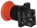 Бутон LAY5-EC42 400 VAC / 10A SPST - NC червен - 2 - Викиват Бутон LAY5-EC42 400 VAC / 10A SPST - NC червен - 2