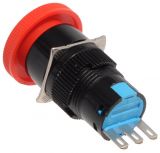 Бутон тип RAFI SDL16-11ZS 24VAC/DC SPDT - NO+NC червен - 4 - Викиват Бутон тип RAFI SDL16-11ZS 24VAC/DC SPDT - NO+NC червен - 4