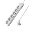 6-Way Power Extension, 3m cable, white, Braytron, BY72-00063
 - 1