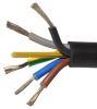Cable, instalation, 5х2.5mm2, copper, flexible, black, HO5RR-F
