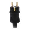 Rubber electrical plug, german schuko 16a 250V waterproof, atra 1328 - 3