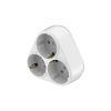 3-way power plug, 16A 250VAC, white, BY72-02030 - 1