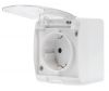 Power Electrical Socket, LK7202, 250 VAC, 16 A, white, protective cover - 5