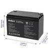 Акумулатор, BAT0416, 12VDC, 100Ah, презареждаем, тягов - 2