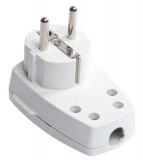 Plug with Schuko type, white, 220VAC, 16A, PVC - 2 - Vikiwat Plug with Schuko type, white, 220VAC, 16A, PVC - 2