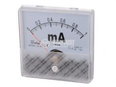 Ammeter 0-1 mA DC 80x80 mm SF-80