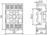 Цокъл за реле PF085N, 300VAC, 10А, 8pin, еврошина - 2 - Викиват Цокъл за реле PF085N, 300VAC, 10А, 8pin, еврошина - 2