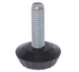Plastic foot, ф27.5x38mm, for the loudspeaker, M8mm, black, with bolt