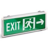 Emergency LED fixture "EXIT", 3W, left/right, BC14-00653, green body with white letters