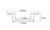 Aluminium profile for LED strip, narrow, for incorporation - 2
