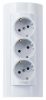 3-way power strip, without cable, 250VAC, 16A, white, cylindrical - 2
