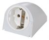 Surface electrical scoket outlet, 90°, 250VAC, 16A, white, atra 7121 - 1
