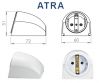 ATRA 7121 surface single power socket outlet for wall mounting 16A 250V, white body, PVC - 3