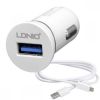 Зарядно за кола за iPhone, Apple и Android продукти, с micro USB кабел DL-C12, от 12/24VDC към 5VDC, 2.1А - 1 - Викиват Зарядно за кола за iPhone, Apple и Android продукти, с micro USB кабел DL-C12, от 12/24VDC към 5VDC, 2.1А - 1