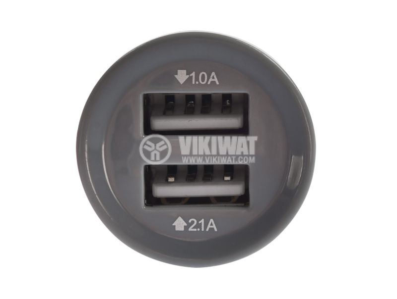 Зарядно устройство зa кола 12/24VDC с USB изходи 2.1A и 1.0A, 5V - 3
