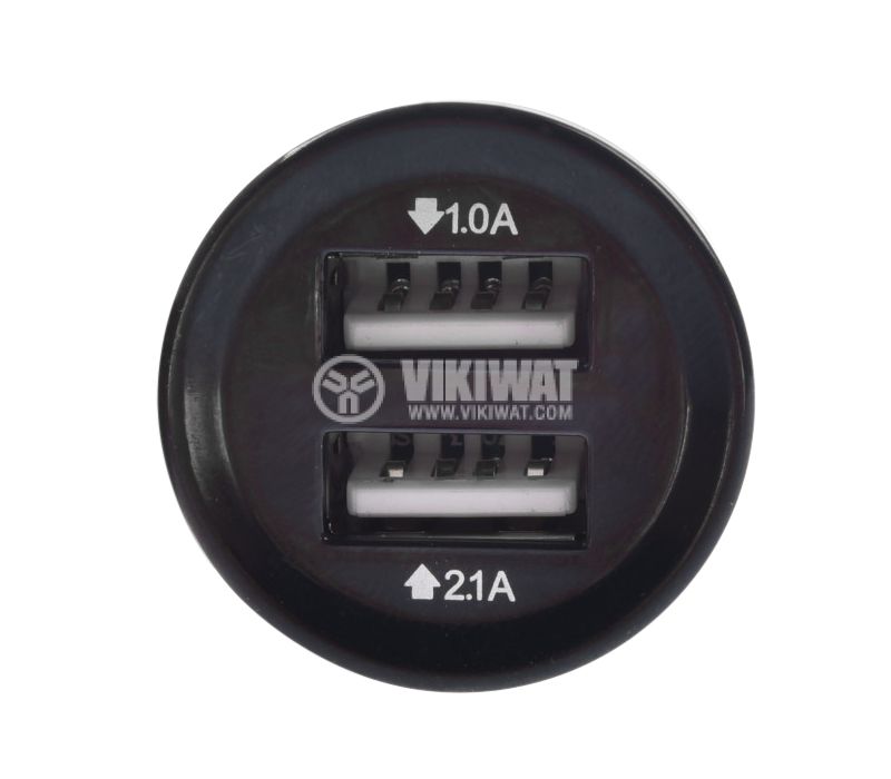 Зарядно устройство зa кола 12/24VDC с USB изходи 2.1A и 1.0A, 5V - 7