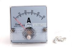 Panel ammeter 50A, DC, analog, shunt operated 60mV, 80x80mm