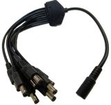 Захранващ конектор с кабел, за LED лента или видеокамера, 8x 5.5x2.5mm, 0.4m