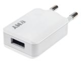 Phone charger, USB, 5W, white, EMY