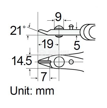 Клещи резачки, 125mm, PRO'S KIT, 1PK-5101-CE - 4 - Викиват Клещи резачки, 125mm, PRO'S KIT, 1PK-5101-CE - 4