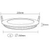 LED панел за вграждане 18W, кръг, 220VAC, 1360lm, 3000K, топлобял, ф225mm, SLIM, BP01-31800 - 2 - Викиват LED панел за вграждане 18W, кръг, 220VAC, 1360lm, 3000K, топлобял, ф225mm, SLIM, BP01-31800 - 2