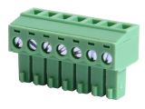 Female TERMINAL BLOCK WITH INSULATING BARRIERS, 7 PINS, 8A