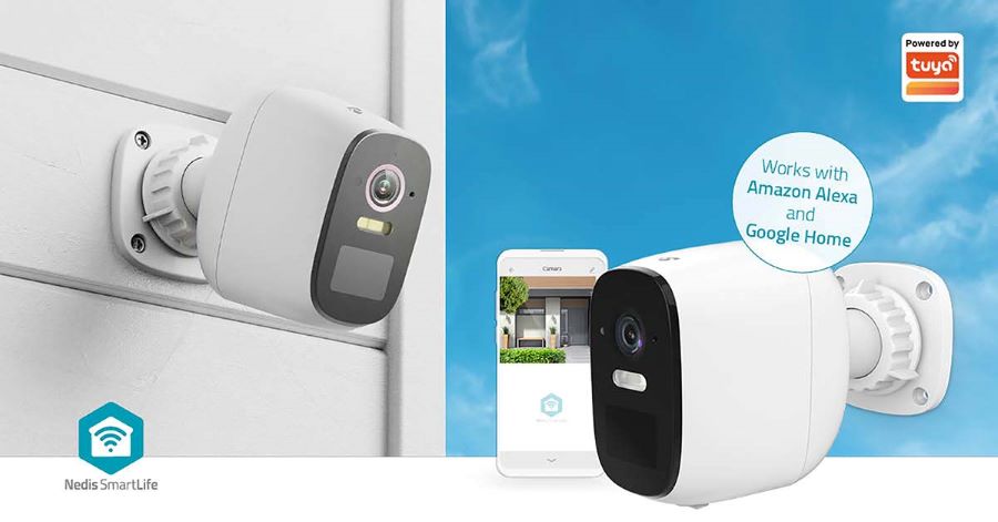 Wi-Fi smart камера за видеонаблюдение, SmartLife, IP66, 120°, 4 Mpx(2560x1440p), Li-Ion, WIFICBO32WT