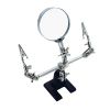 Desk magnifying glass, with clips, 60mm, 3x magnification , 608-391A