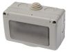 Box for switches and sockets, LEXA LK, surface mount, gray, IP55