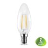 LED filament bulb, 4W, E14, C35, 230VAC, 400lm, 3000K, warm white, candle, BA38-0410 - 1