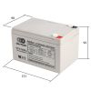 Traction battery 12V 12Ah, OT12-12(GEL)/CD, OUTDO 
 - 2