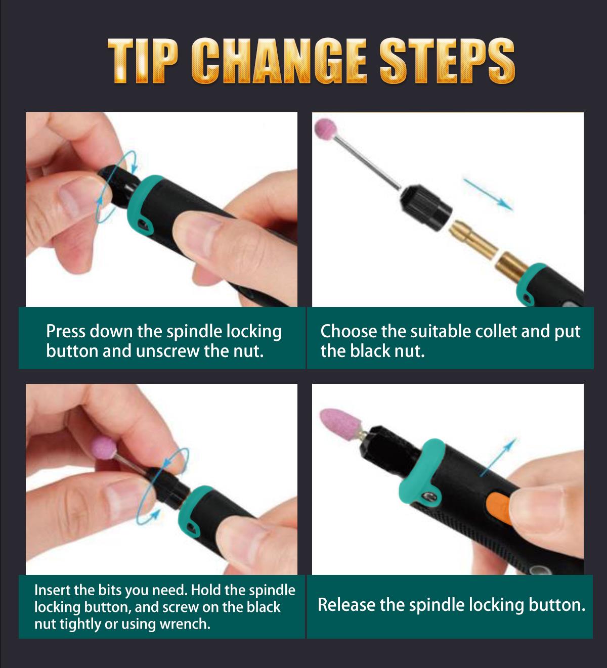 Sanding machine, 18W, 5000~22000rpm, PT-5201NF, PRO'S KIT