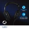 Gaming headset GHST250BK, 3.5mm, built-in microphone, black and blue - 9