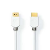 HDMI кабел, HDMI-HDMI, 1.5m, бял, 4K 60Hz, NEDIS