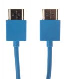 HDMI Cable, HDMI/M - HDMI/M, 1.5m, blue, gold plated connectors, DeTech