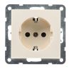 Electric socket, Shuko, LM60021P, built-in, 16A, 250VAC, cream color - 1